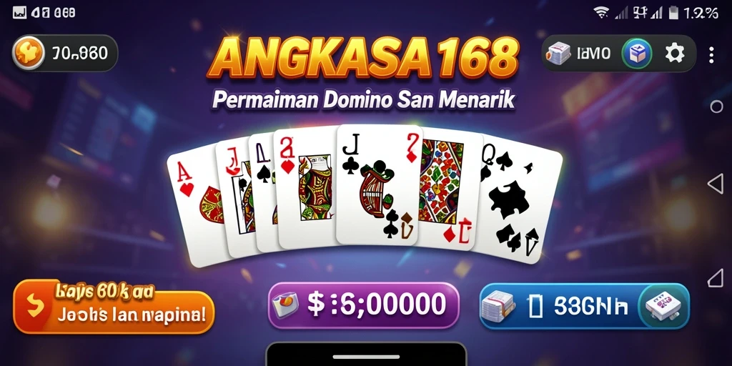 Screenshot gameplay Domino yang seru di ANGKASA168.