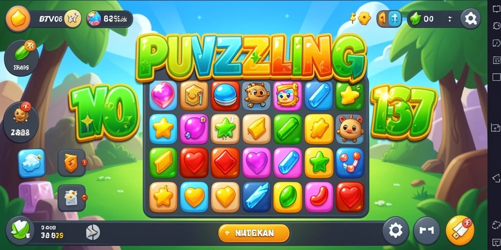 Gameplay BTV168 yang seru dengan permata berwarna.