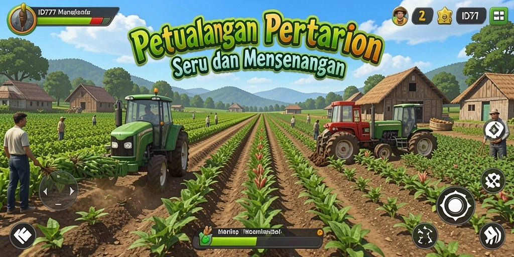 Gameplay seru ID777 dengan aktivitas pertanian yang menarik.
