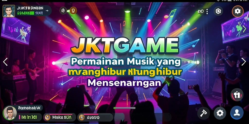 Tampilan gameplay JKTGAME yang menarik dengan berbagai lagu musik.