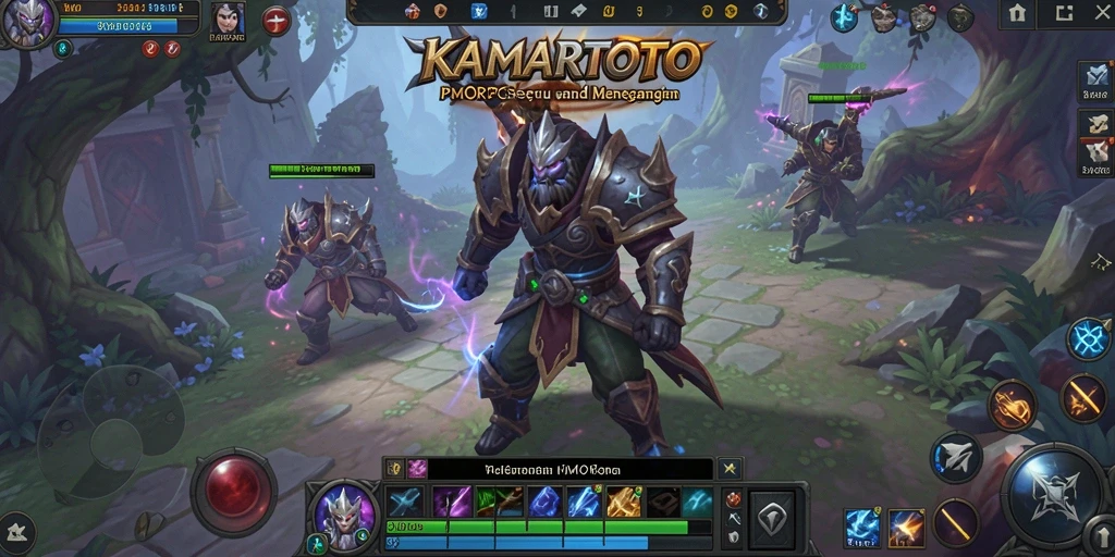 Tampilan gameplay MMORPG KAMARTOTO yang menakjubkan dan penuh aksi.