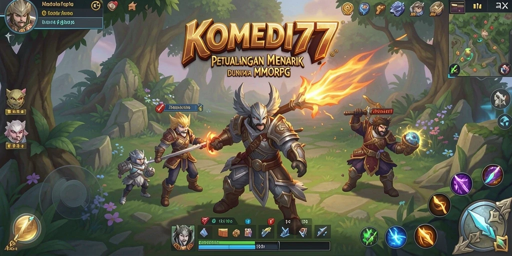 Tampilan gameplay menarik dari KOMEDI77 dengan aksi seru dan interaksi karakter.