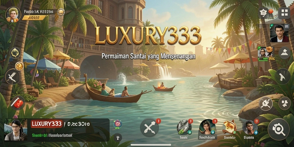 Tampilan gameplay LUXURY333 yang ceria dan menghibur.
