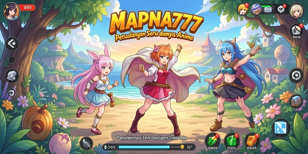 Tampilan gameplay seru dari dunia anime yang penuh warna.