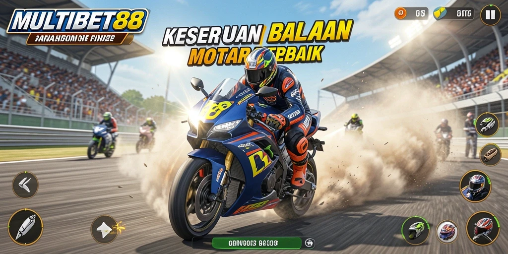 Gameplay MULTIBET88 yang menegangkan saat balapan motor.