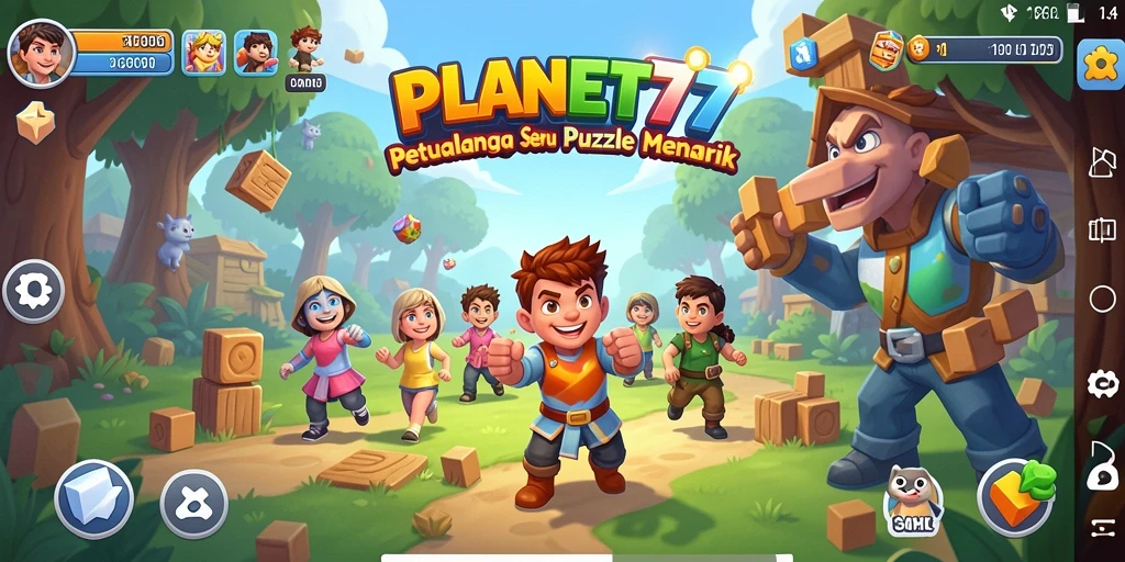 Screenshot gameplay PLANET77 yang menarik dan penuh tantangan.