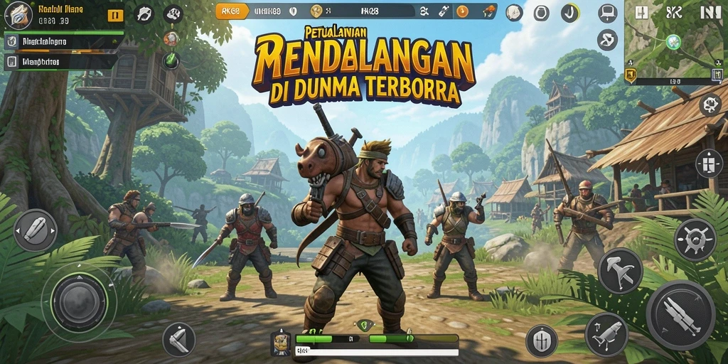 Screenshot menampilkan aksi seru di dunia terbuka RK88.