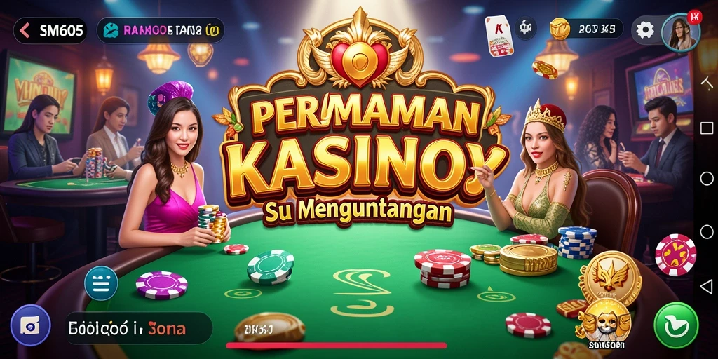 Tampilan permainan kasino yang mendebarkan di SM605.