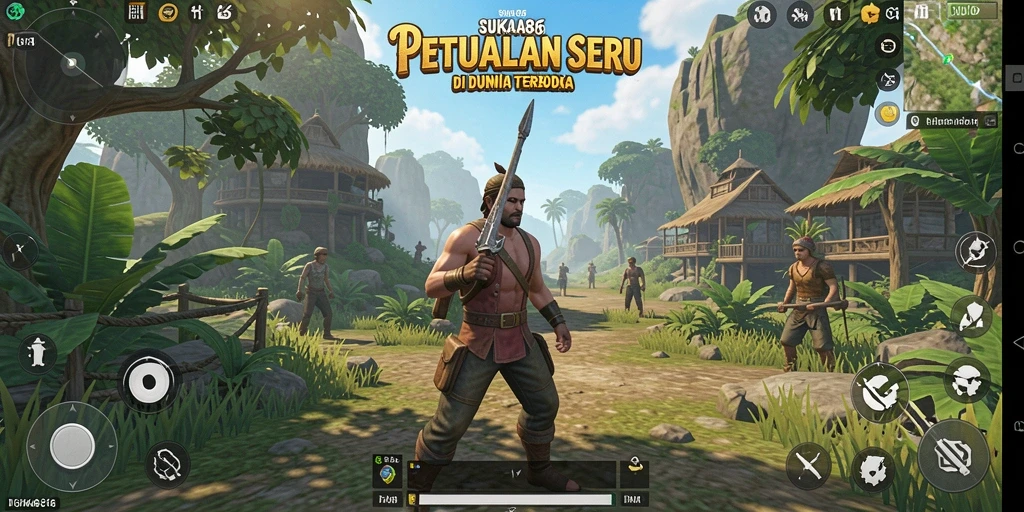 Menampilkan gameplay menarik dari SUKA86 di dunia terbuka.
