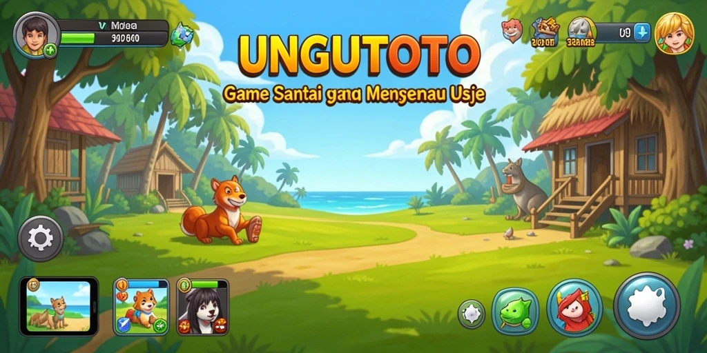 Screenshot UNGUTOTO menampilkan gameplay yang ceria dan interaktif.
